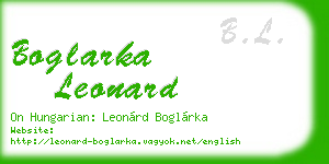 boglarka leonard business card